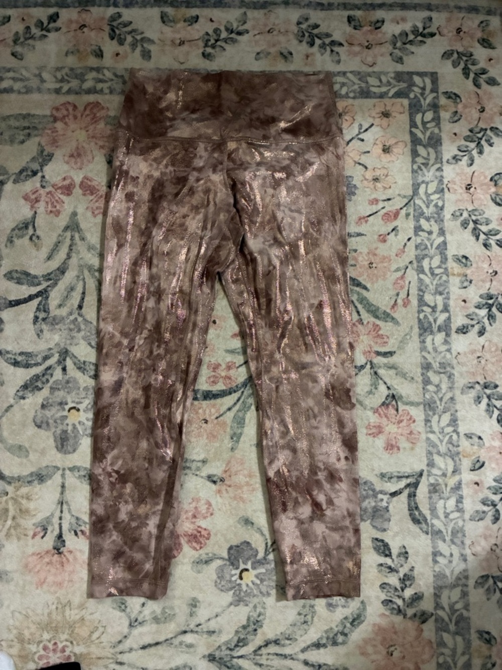 Lululemon Shimmery Mauve Tie-Dye Leggings